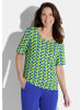 GOLDNER Kurzgröße:  Shirt Shirt in grün / blau / gelb / gemustert