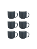 Ritzenhoff & Breker 6er Set Espressotassen Jasper 100 ml in grau