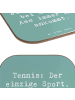 Mr. & Mrs. Panda Glasuntersetzer Spruch Tennis Ass mit Spruch in Meeresbrise