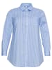 sheego Gestreifte Bluse in mittelblau