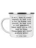 Mr. & Mrs. Panda Camping Emaille Tasse Spruch Trost Erinnerungen... in Weiß