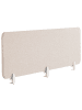 Beliani Schreibtischtrennwand WALLY in Beige - (W) 180 x (H) 40 x (L) 2 cm