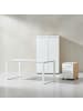 KADIMA DESIGN Büro-Set Schreibtisch Schrank Container Glasfront in Chalet-Eiche-Nb.-Weiß