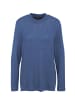 GOLDNER Strickshirt Angenehm weiches Shirt mit Glitzersteinen in schieferblau / melange