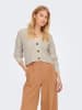 ONLY Kurze Langarm Strickjacke V-Ausschnitt Cardigan ONLCAROL in Beige