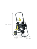relaxdays Schlauchwagen in Grau-Gelb - (B)44 x (H)76,5 x (T)41 cm