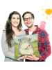 Mr. & Mrs. Panda Kissen Chinchilla Blume Design ohne Spruch in Weiß