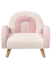 Beliani Kindersessel OMBO in Rosa/Braun - (W) 54 x (H) 50 x (L) 49 cm