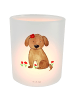 Mr. & Mrs. Panda Windlicht aus Glas Hund Dame ohne Spruch in Transparent