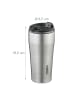 relaxdays Thermobecher in Silber/ Schwarz - 400 ml
