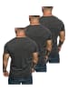 Amaci&Sons Herren T-Shirts 3er-Pack 3. PATERSON in (3x Anthrazit)