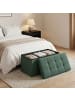 SONGMICS Sitzbank Minota in Grün - (B)76 x (H)38 x (T)38 cm