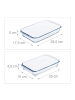 relaxdays 2-tlg. Auflaufform Set in Transparent