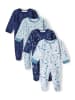 Minoti 4tlg. Set: Schlafoverall 15mbaby 3b in blau