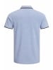 Jack & Jones Polo Shirt JJEPAULOS Sommer Hemd Kragen Pique Cotton in Hellblau