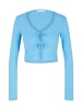 TOM TAILOR Denim Langarmshirt RIB BOLERO in Blau