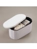 relaxdays Sitzbank in Weiß - (B)76 x (H)38 x (T)38 cm