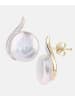 Diamant L'éternel Ohrringe aus 375 Gelbgold mit 0.01 Karat Diamant mit Perle