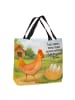 Mr. & Mrs. Panda Shopper Tasche Huhn Stolz Design mit Spruch in Weiß