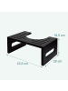relaxdays Toilettenhocker in Schwarz - (B)43,5 x (H)18,5 x (T)28 cm