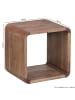 FineBuy Beistelltisch in Braun / Akazie / 36x43x43