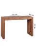 FineBuy Konsolentisch in Braun / Sheesham / 40x115x75