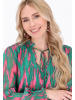 IZIA Women Blouse in green multicolor