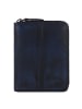 Greenburry Destressed Geldbörse RFID Schutz Leder 13 cm navy blue