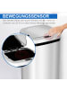HOMCOM Sensor Mülleimer in Silber 33L x 25B x 84H cm