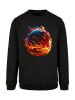 F4NT4STIC Sweatshirt Basketball On Fire Sport CREW in schwarz