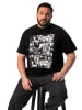 Men Plus Kurzarm T-Shirt in schwarz