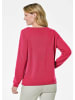 GOLDNER Kurzgröße:  Kaschmirpullover Kaschmirpullover mit U-Boot Ausschnitt in pink