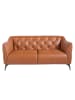 Angel Cerdá Chester-Sofa 6168 in Braun / Stahl