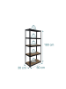 relaxdays Schwerlastregal in Schwarz/ Braun - (B)60 x (H)180 x (T)30 cm