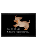 Mr. & Mrs. Panda Gummimatte Hund Dackel mit Spruch in Schwarz