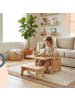 relaxdays Kinderstuhl mit Tisch in Natur - (B)33 x (H)32 x (T)29 cm