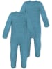 Normani Outdoor Sports 2x Baby Merino Strampler Levin in Blau