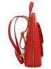 Cluty Rucksack echt Leder in rot