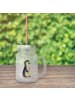 Mr. & Mrs. Panda Blümchentailglas Pinguin Blumen ohne Spruch in Transparent