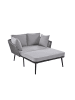 ABRIHOME Gartensofa in Grau mit 2 Kissen und Polstern Abnehmbar Waschbar