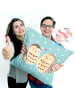 Mr. & Mrs. Panda kissen für couch Eulen Liebe ohne Spruch in Türkis Pastell