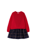 Mayoral Trägerkleid mit Tüllrock und Pullover in rot