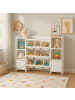 relaxdays Kinderregal in Weiß - (B) 138,5 x (H) 94,5 x (T) 29,5 cm