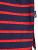 Wind Sportswear Polo Pique gestreift in marine red