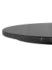 KADIMA DESIGN Runder Bistrotisch, Ø 60 cm, Marmoreffekt, robustes Metallgestell in Schwarz