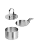 Stoneline Dessertringe & Speiseringe Set, 8-tlg., Edelstahl, rund in Silber