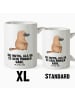 Mr. & Mrs. Panda XL Tasse Schnabeltier Mut mit Spruch in Weiß