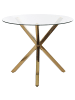 Beliani Esszimmertisch SAVONI in Gold - (W) 90 x (H) 76 x (L) 90 cm