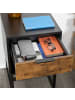 relaxdays Nachttisch in Schwarz/ Braun - (B)40 x  (H)60,5 x (T)41,5 cm
