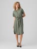 Vero Moda Leichtes Kurzärmliges Basic Midi Kleid VMBUMPY in Grün-2